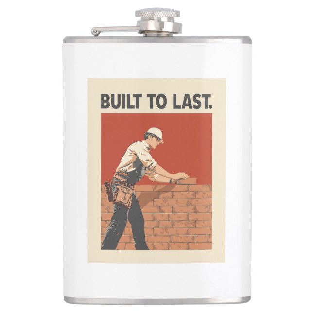 Built To Last Mason Construction Worker Art - Prof Fickplunta (Framsidan)