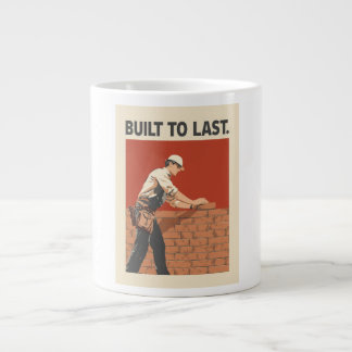 Built To Last Mason Construction Worker Art - Prof Jumbo Mugg