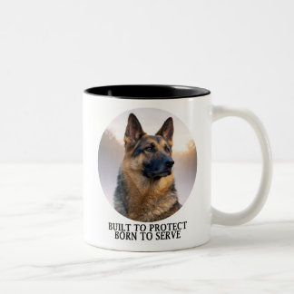 Built to Protect German Shepherd Två-Tonad Mugg
