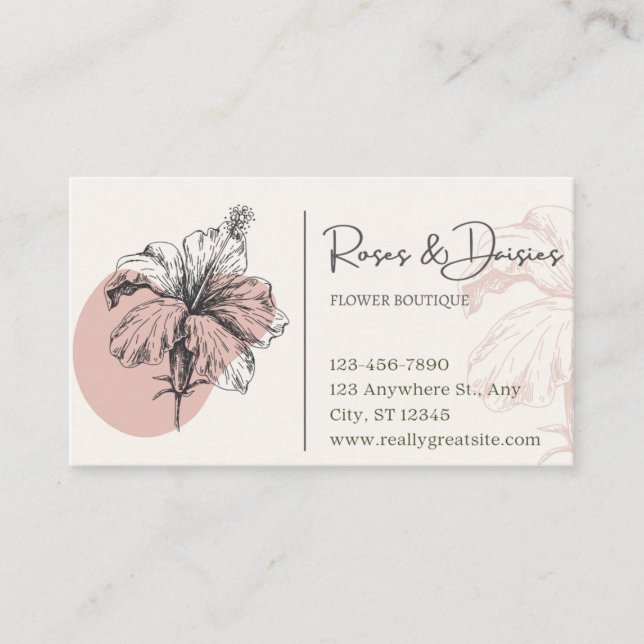 Buisness Card Flower Boutique Visitkort (Framsida)