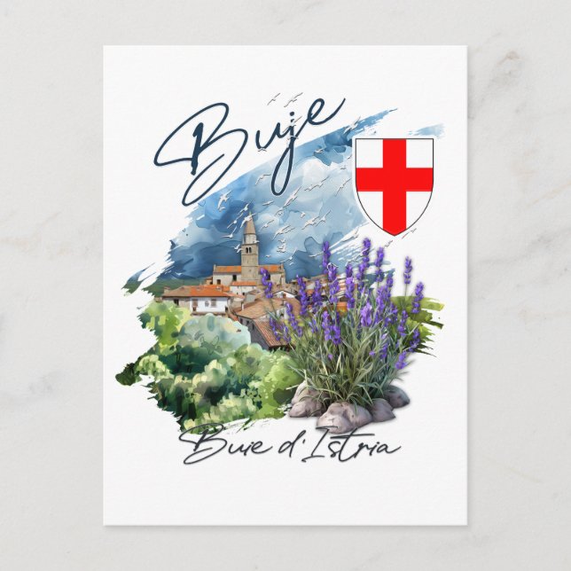 Buje Kroatien Helg Vykort (Framsida)
