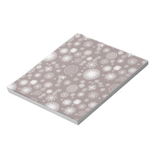 BuJo Patterned Papper Dusty Rosa Blommigts Anteckningsblock