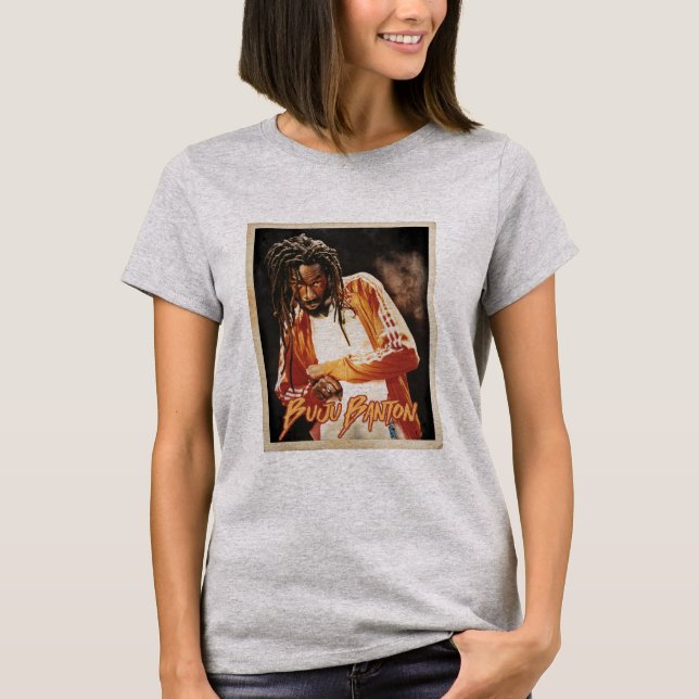 Buju Banton - Reggae Rastafari Roots Damen Shirt T Shirt (Framsida)