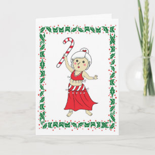 Buk som dansar Fru Claus Helgkort