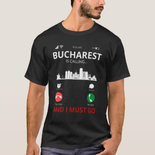 Bukarest anropar Rumänien Souvenir T Shirt