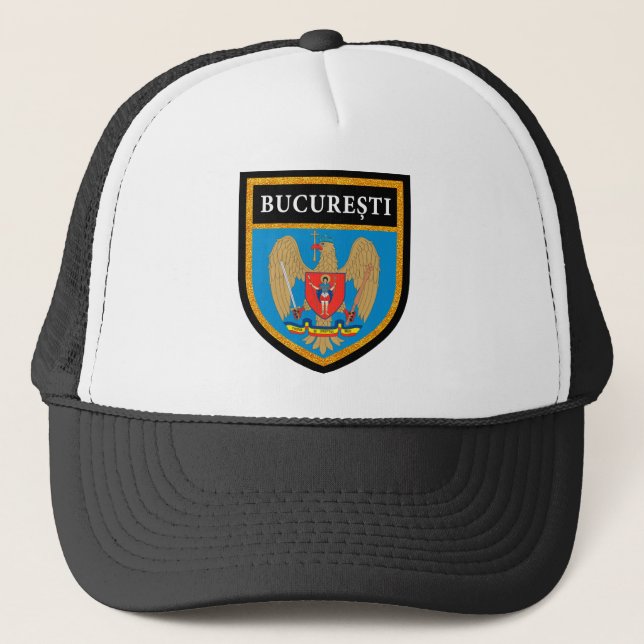 Bukarest Flagga Truckerkeps (Framsida)