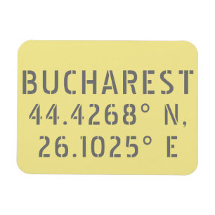 Bukarest Latitude Longitud Magnet