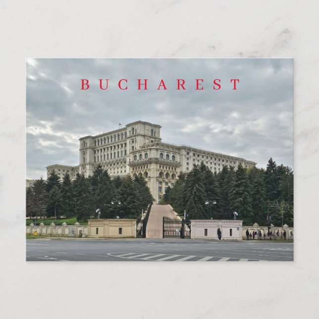 Bukarest Palace of the Parliament view vycard Vykort (Framsida)