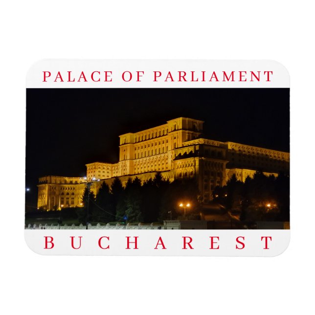 Bukarest Palace, parlamentets kylmagnet Magnet (Horisontell)