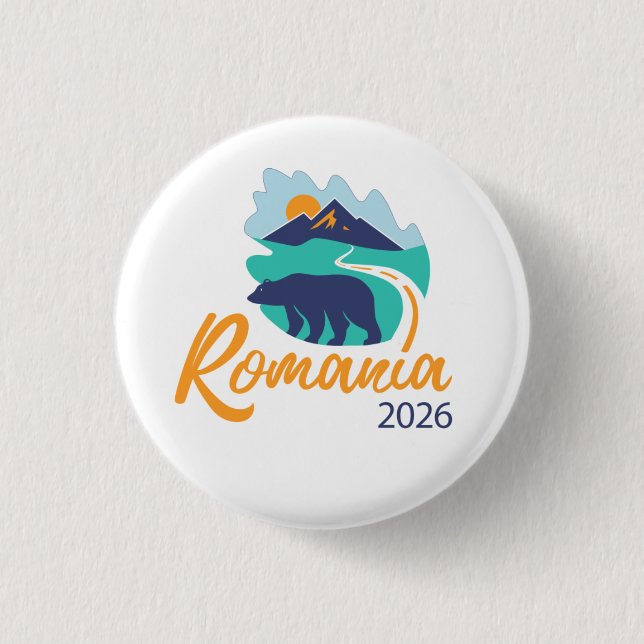 Bukarest Rumänien 2026 Internationella konventet Knapp (Framsida)