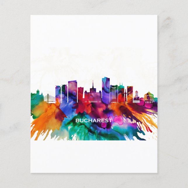 Bukarest Skyline Flygblad (Framsidan)