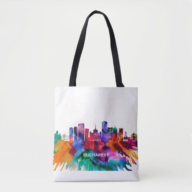 Bukarest Skyline Tygkasse (Framsida)