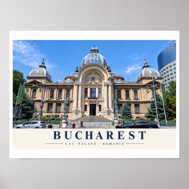 Bukarests CEC-palatset Poster (Framsidan)