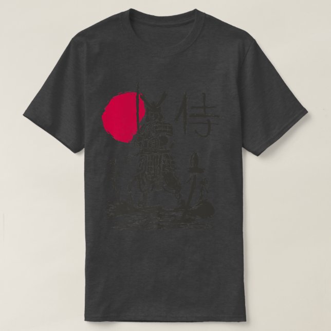 Buke Samurai Warrior Sengoku Jidai Katana Fighter T Shirt (Design framsida)