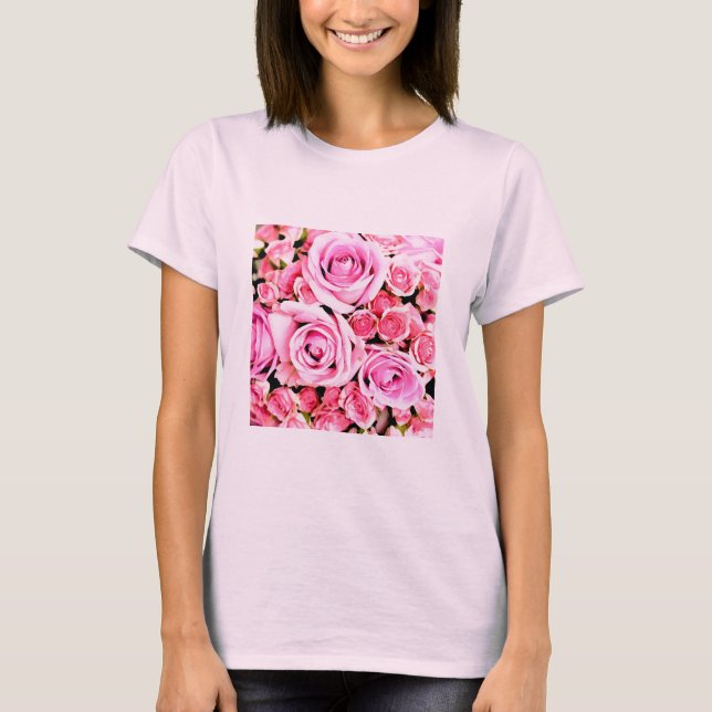Buket med rosa rosor tröja (Framsida)