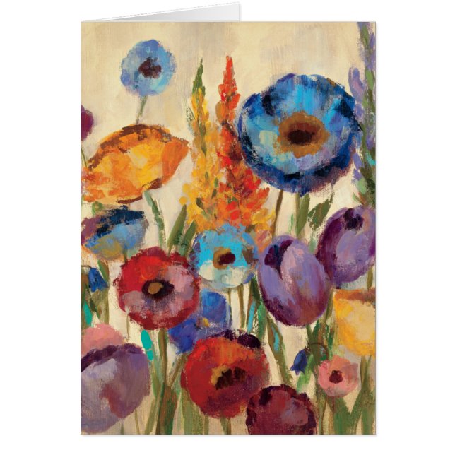 Bukett av blommor hälsningskort (Framsidan)