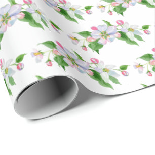 bukett för äppleblommarvattenfärg presentpapper