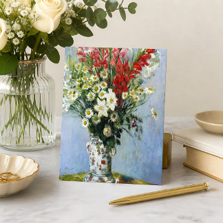 Bukett gladioler av Claude Monet Vykort