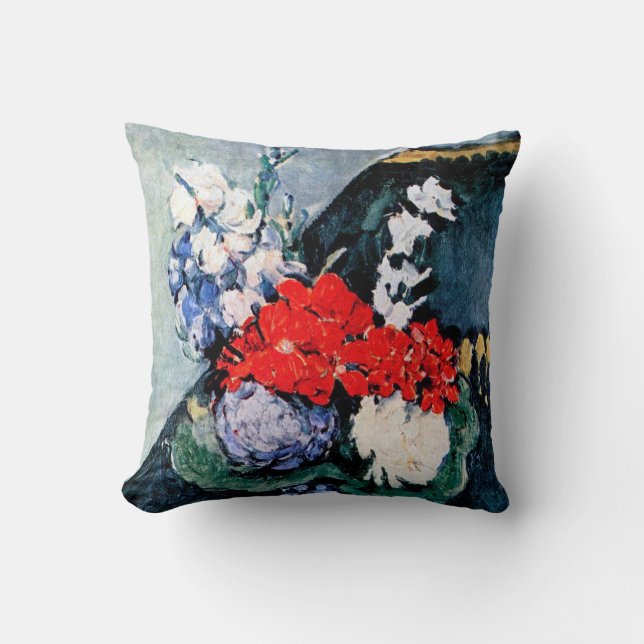 Bukett med litet Delft, Paul Cezanne Kudde (Framsida)