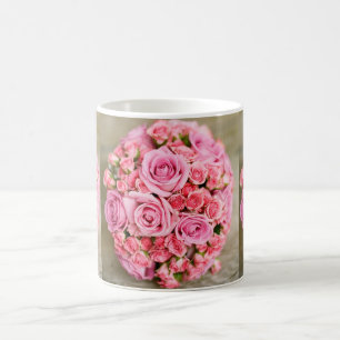 Bukett med rosor blomma kaffemugg