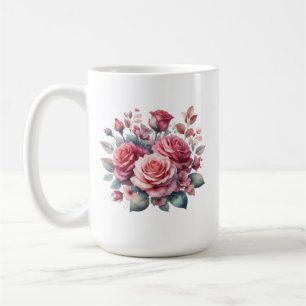 Bukett med rosor Blommigt Design-62101 Kaffemugg