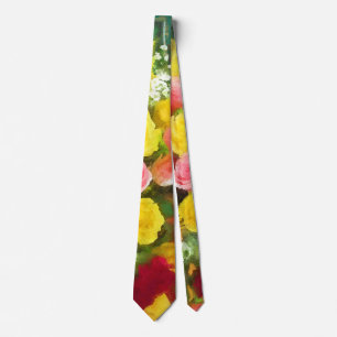 Bukett med rosor-färg - originalfärgsbild i färgen slips