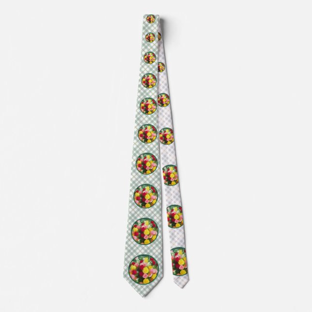 Bukett med rosor-färg - originalfärgsbild i färgen slips (Framsida)