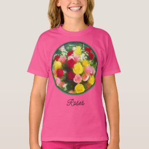 Bukett med rosor-färg - originalfärgsbild T Shirt