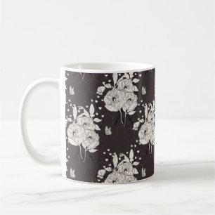 bukett med rosor kaffemugg