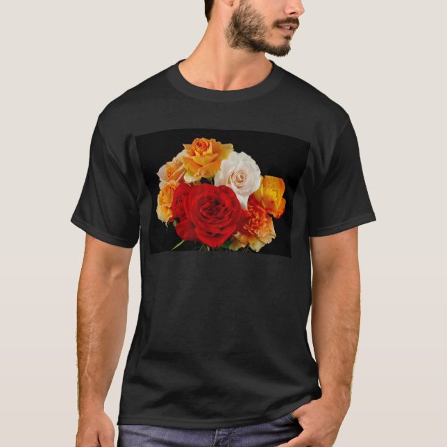 Bukett med rosor t-shirt (Framsida)