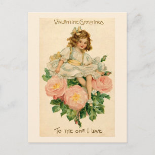 Bukett med rosor Valentine Helg Vykort