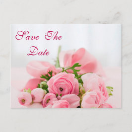 Bukett Rosa Rosor Baby Shower Spara Datum Meddelande Vykort
