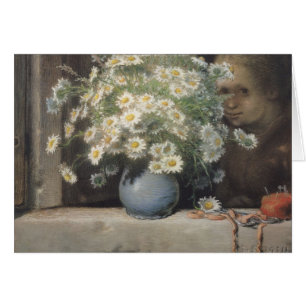 Buketten av Margueritas, 1866 Hälsningskort