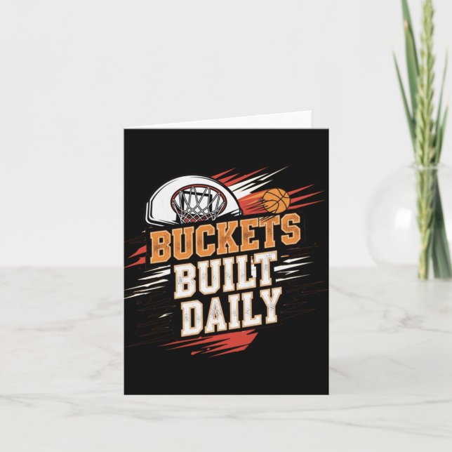 Buketter Byggt Daily Basketball Motivation Design  Kort (Framsida)