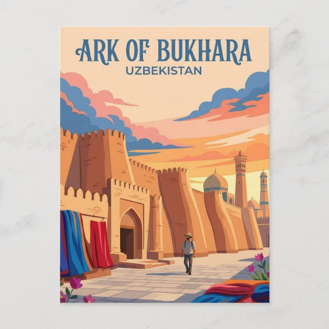 Bukhara Ark-fästning Uzbekistan Vykort (Framsida)