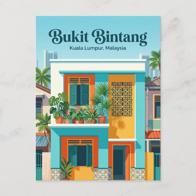Bukit Bintang Malaysia Vykort (Framsida)