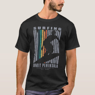 Bukit Peninsula Surfing Beach Retro Surfing Summer T Shirt