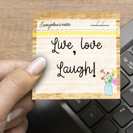 Bukoliskt lantbruk, lampor och blommor 3 x 3 x 3 post-it block