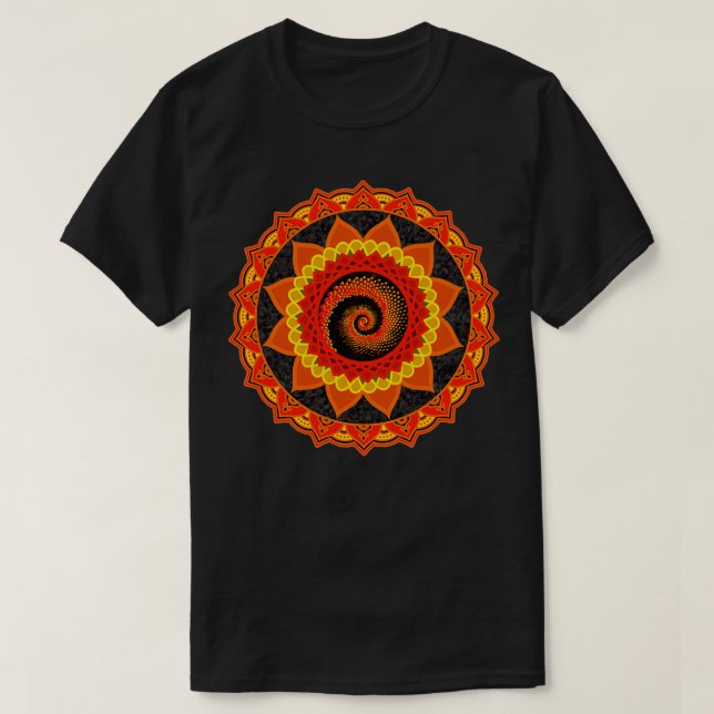 Bukonia Helig Geometry Orange Solros Radial T Shirt (Design framsida)
