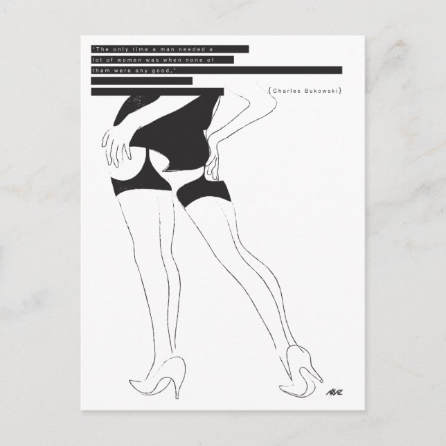 Bukowski, vykort (Framsida)