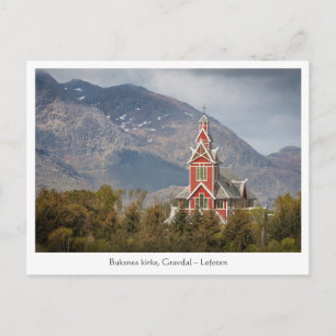 Buksnes kirke Lofoten Vykort