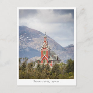 Buksnes kyrka Lofoten Norge Vykort