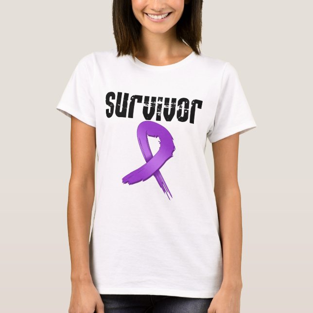 Bukspottkörtel- cancerÖVERLEVANDE Tee Shirt (Framsida)