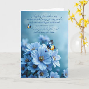 Bukspottkörtelcancer Återhämtningsblommor Fjärilar Kort