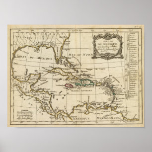 Bukt av Mexico, karibiska Isles Poster