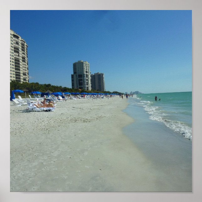 Bukt Beach Neapel, Florida Poster (Framsidan)