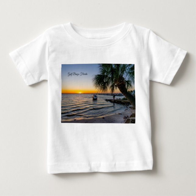 Bukt Breeze Florida Sunset Baby Småbarn T-shirt (Framsida)