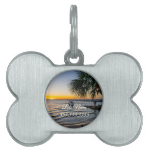 Bukt Breeze Florida Sunset Pet Tag ID-bricka Husdjur