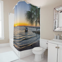 Bukt Breeze Florida Sunset Shower Curtain