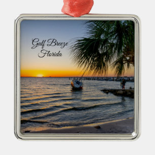 Bukt Breeze Florida Sunset Square Ornament